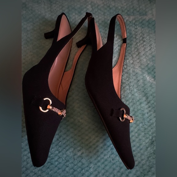 Streetwear Society Black Slingback Heels - Picture 3 of 9